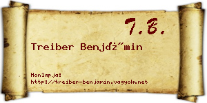 Treiber Benjámin névjegykártya